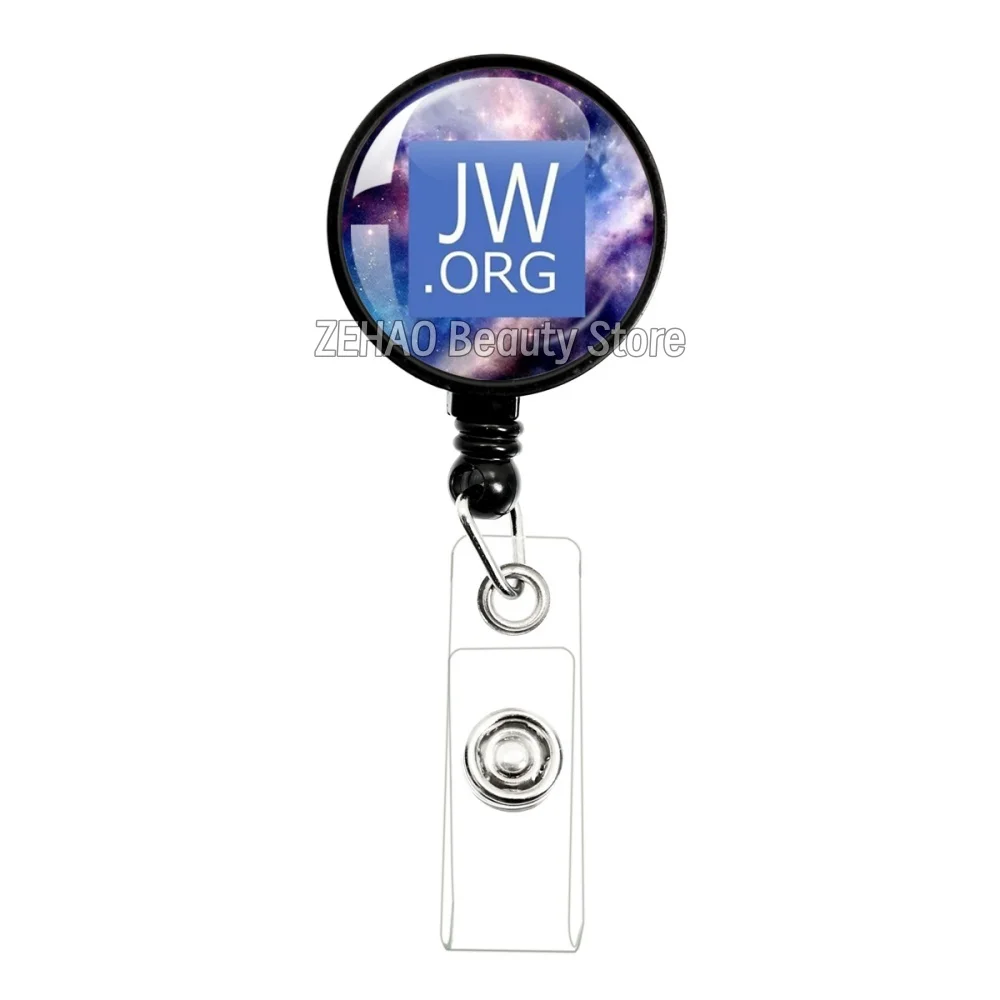 30mm JW.ORG Jehovah's Witnesses Black/White Retractable Badge Reel Work Card Clip ID Name Card Display Tag Staff Card Badge