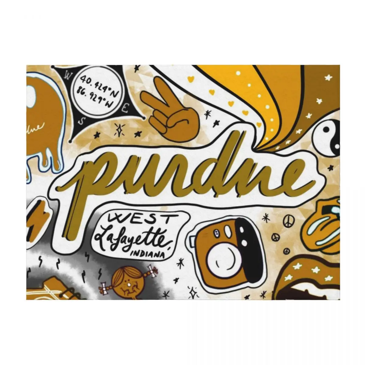 

Purdue Throw Blanket Sofa Throw Beach Single Thin Blankets