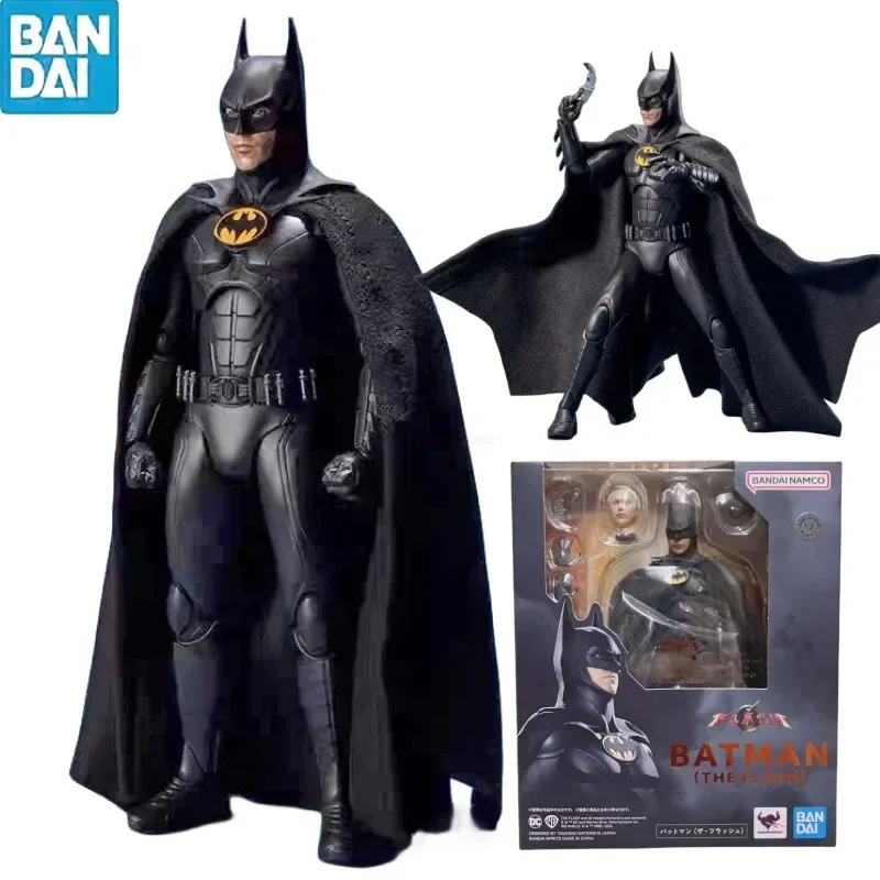 Original Bandai Shfiguarts The Flash (2023) Michael Keaton Batman Bruce Wayne Anime Figure Toys Genuine Shf Birthday Gifts