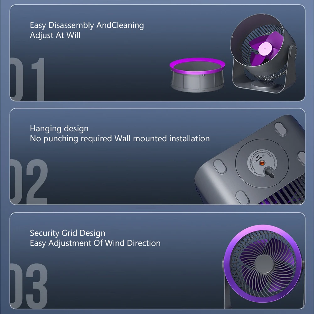 4000mah Multifunction Electric Fan  Rechargeable air circulation Stand Fans Summer Cooling Camping fan Portable air conditioner