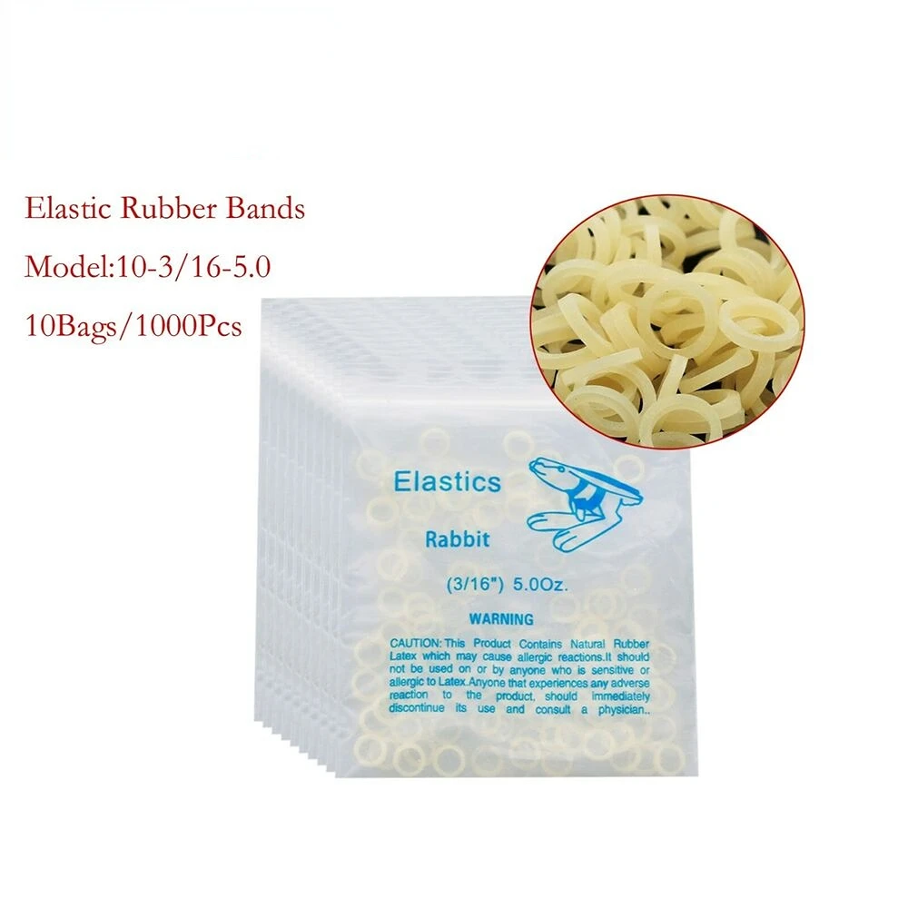 Dental Orthodontic Elastics Latex Rubber Bands for Brackets 3/16 3.5 5.0 6.5OZ