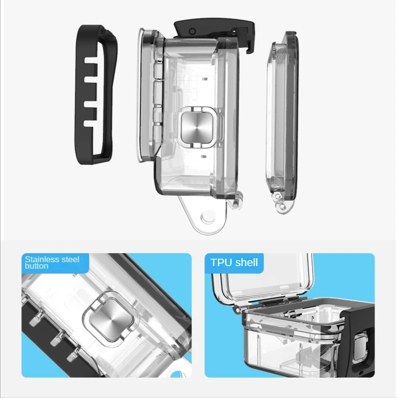 For Gopro Hero 8 Camera Waterproof Case Clear Portable Shell Camera Protection Case Diving Box Underwater Camera Accessories