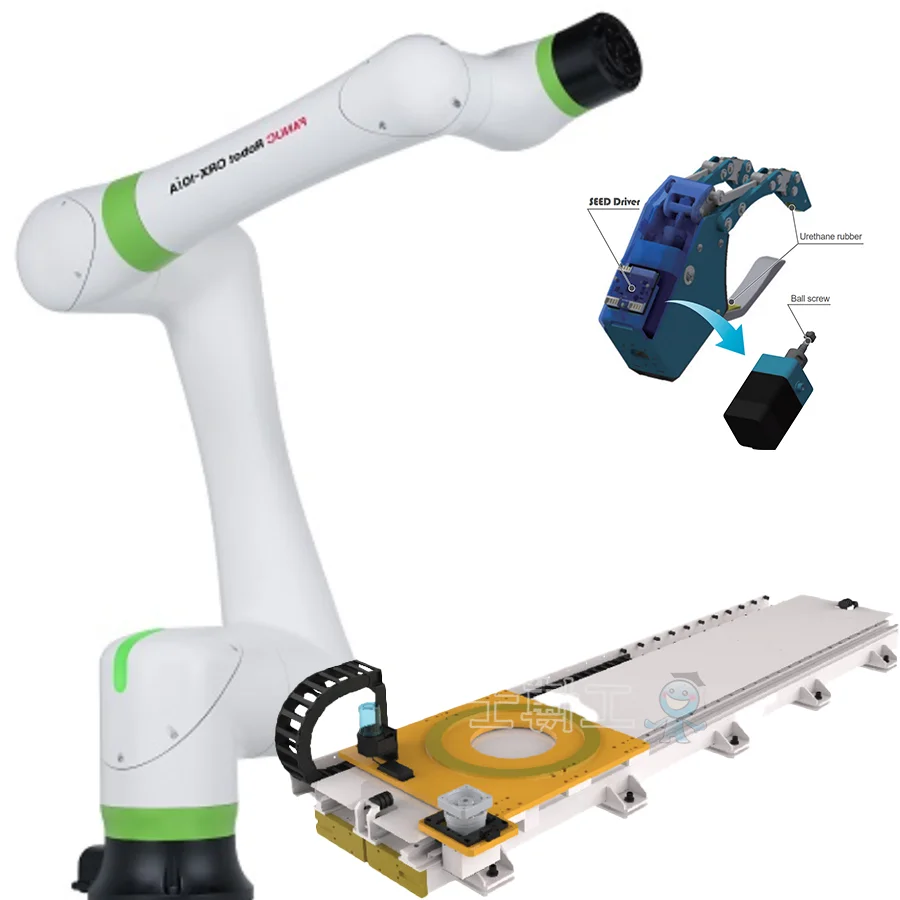 Robotic Arm Gripper and Industrial 3D Set as Accessories for Cobot Handling and Machine Vision Integration