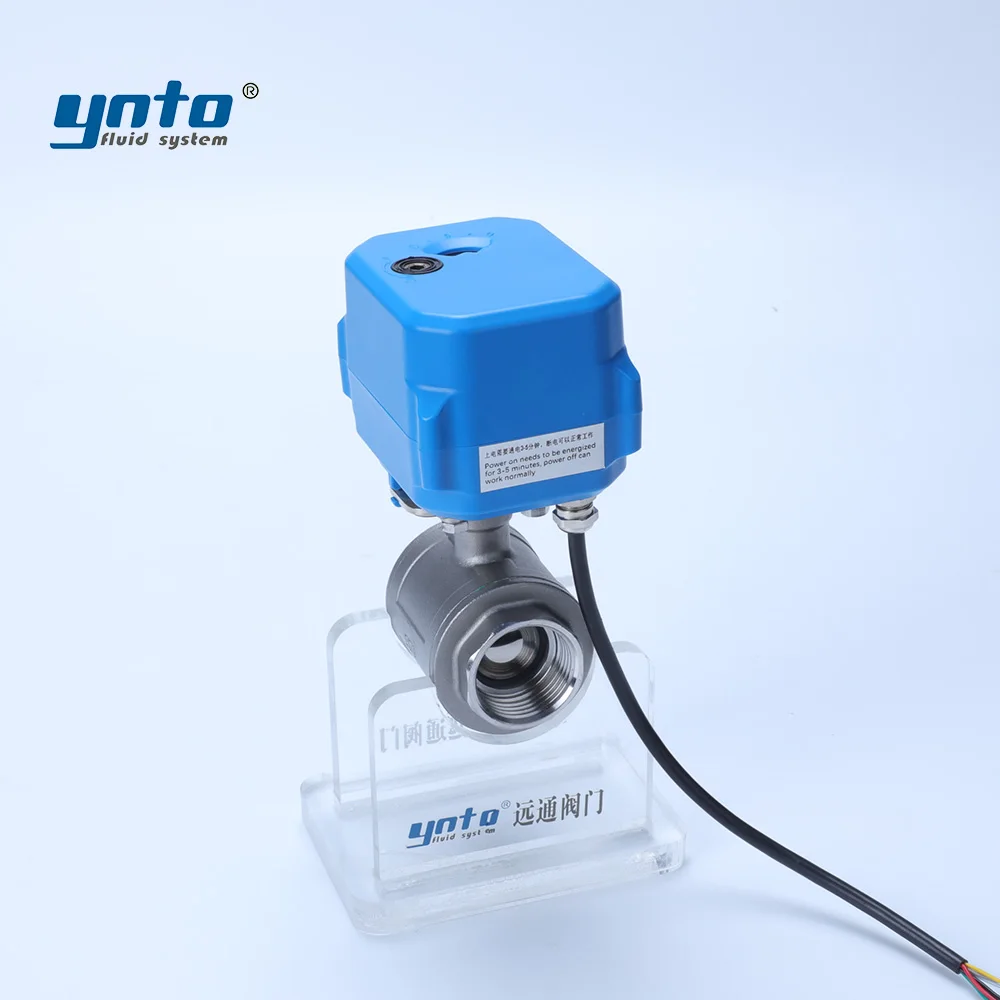Industrial Quality IP65 Blue Version Electric 304 Stainless Steel Threaded Ball Valve AC220V Power-Fail Reset Type