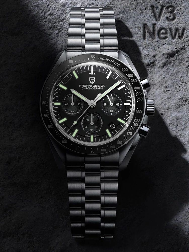 PAGANI DESIGN 2026 Nieuwe Herenhorloges Top Luxe Quartz Horloge voor Heren Automatische Datum Snelheids Chronograaf AR Saffier Glas Polshorloge - afbeelding 2