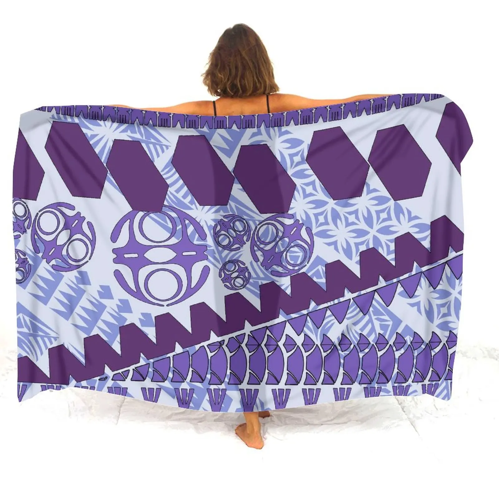 Beach Pareo For Women Polynesian Custom Ethnic Print Vintage Sarong Clothing Swimsuit Sarongs Beach Wrap Elegant Jacket Sarong