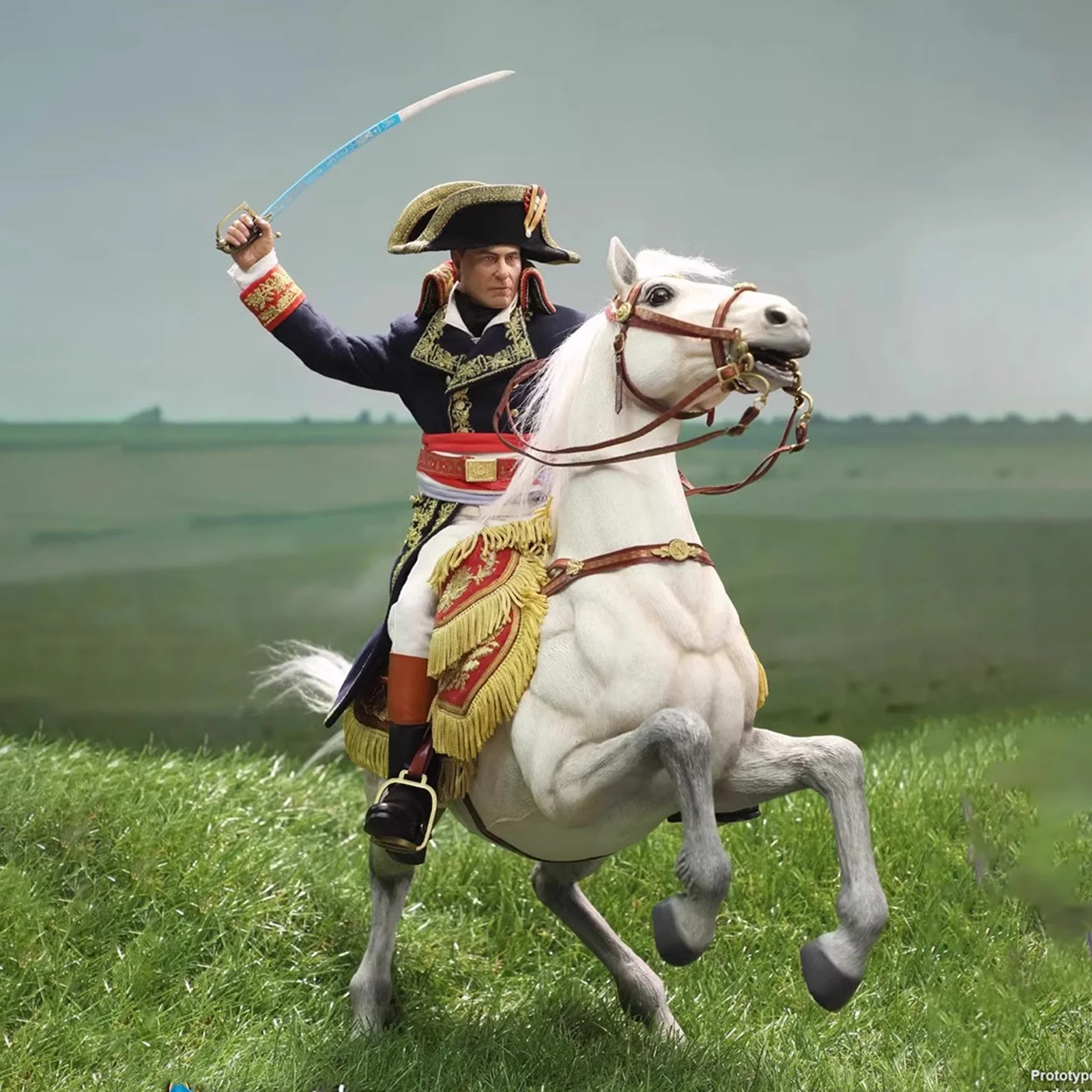 نموذج حصان عسكري بمقياس 1/6 - E60078 شخصية خيول الفرسان الثابتة مع حزام جلدي وسرج لشخصية العمل مقاس 12 بوصة