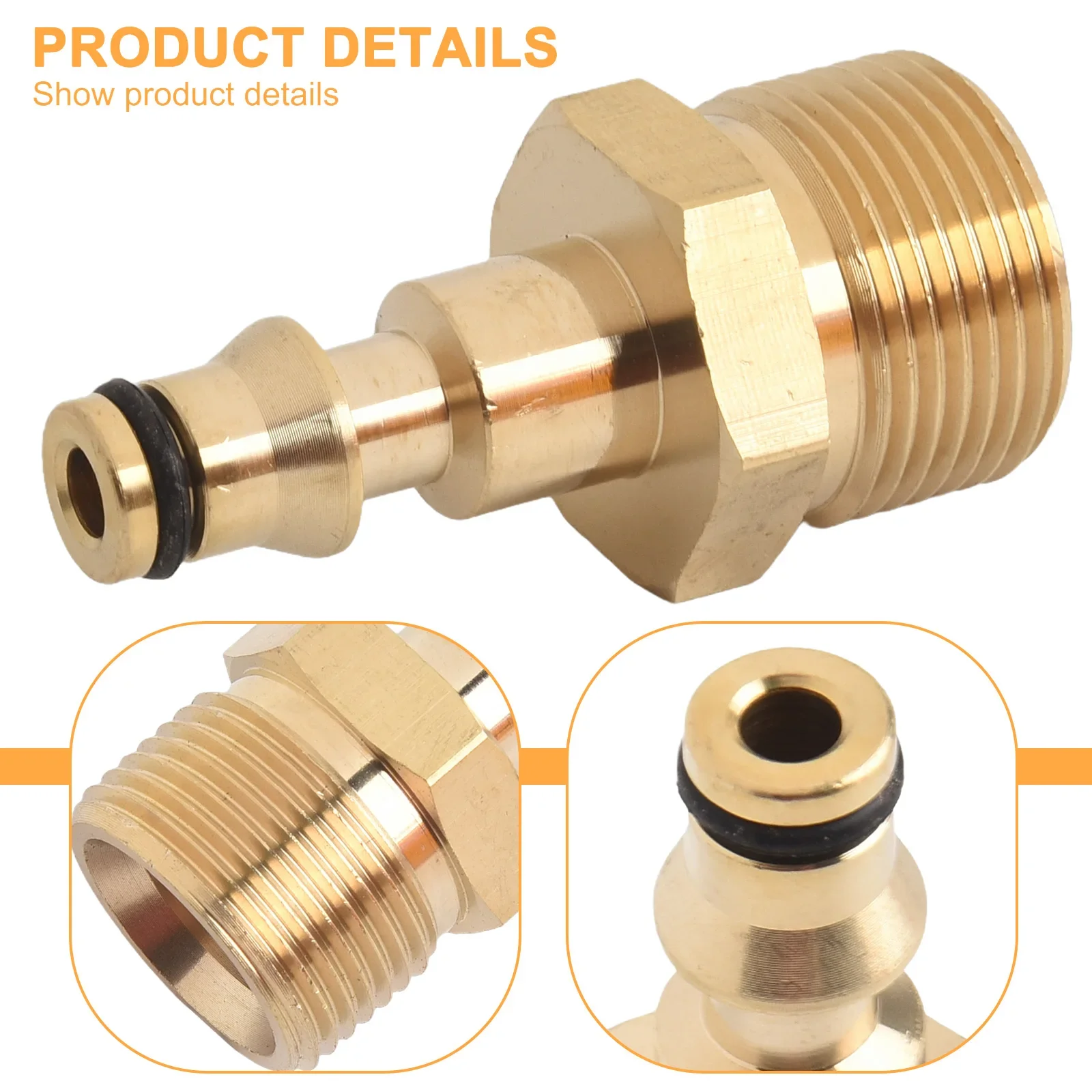 Brand New High Quality Practical Adapter Hose Solid Brass Convert Tool High Pressure Washer Pipe Quick Connector