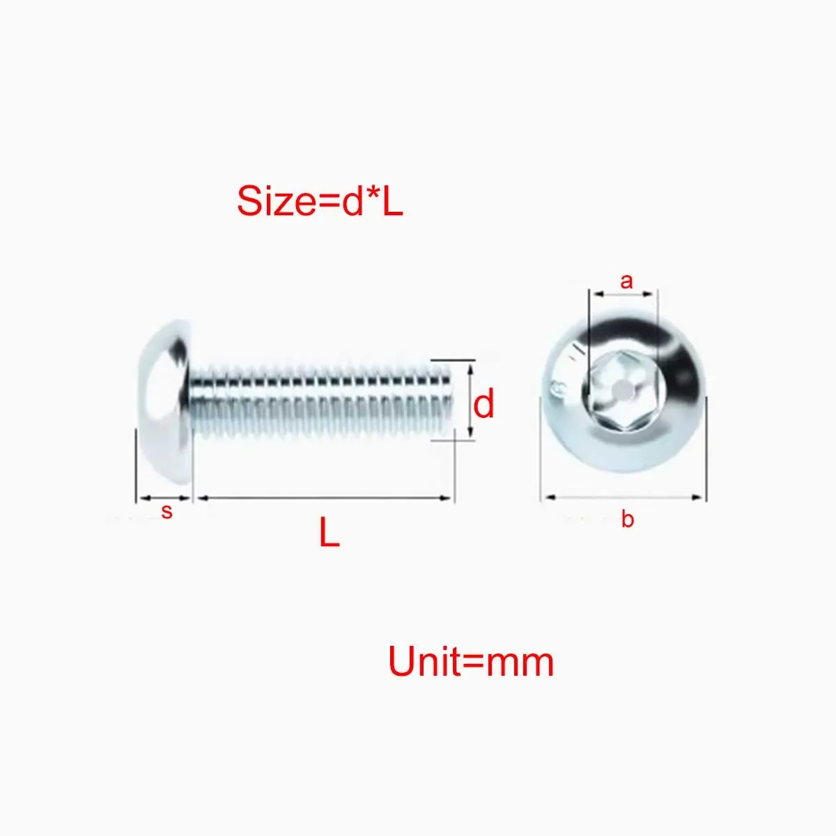 

10.9 Grade Galvanized Half Round Head Hexagon Socket Screw/High-Strength Bolt M3M4M5M6M8M10M16