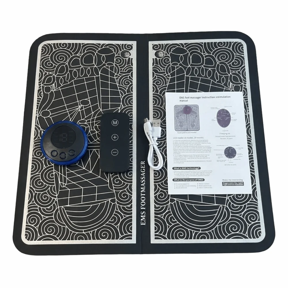 8 Modes Foot Massager Pad Adjustable Portable Electric Foot Massager USB Charging Improve Blood Circulation Foot Massage Mat