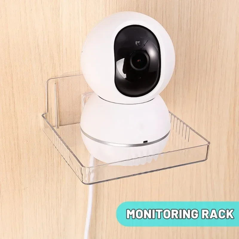 Wall-Mount Shelf Security Camera Punch Free Holder for Pet Monitor Indoor Camera Universal Non-Trace Wall Organizer Bracket