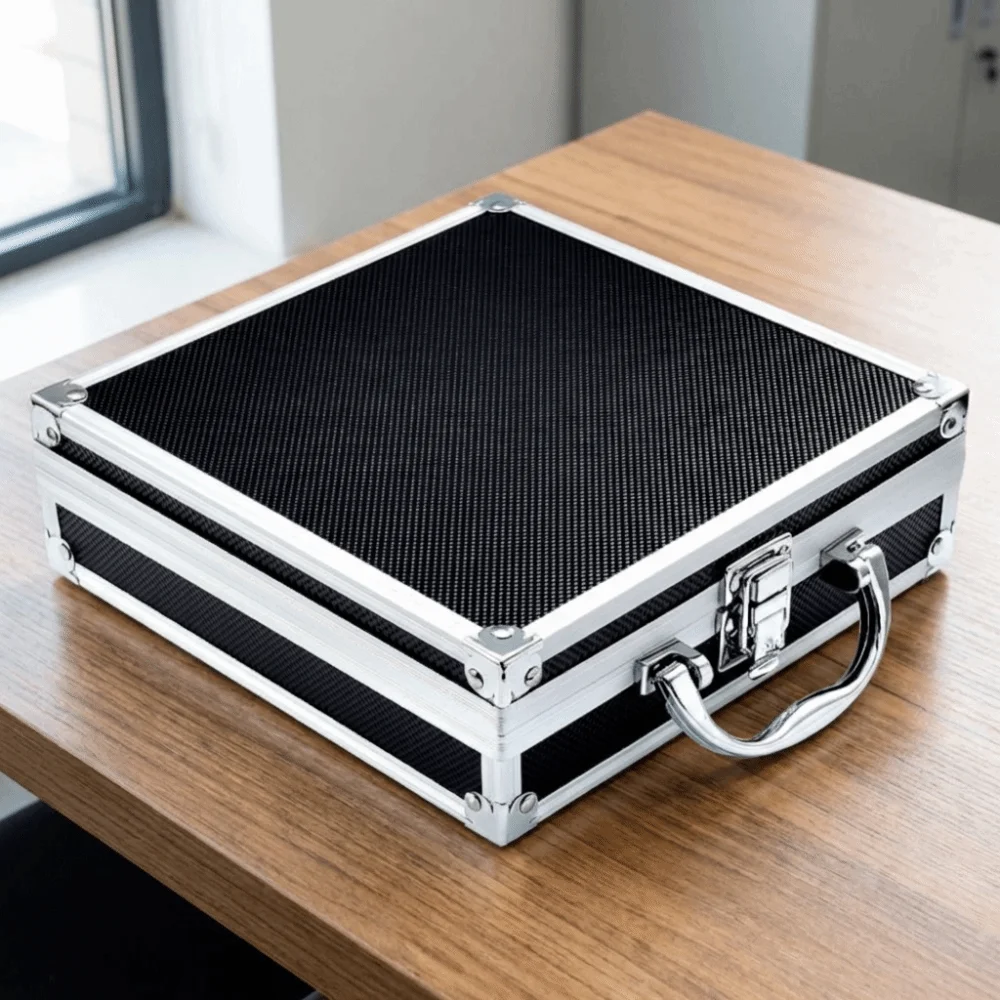 Shockproof Aluminum Alloy Tool Box Impact Resistant Drop-Resistant Cash Storage Box Handheld Wear Resistant Safety Briefcase