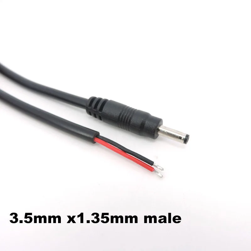 1/5pcs 3.5x1.35mm DC male female extend connector cable Power supply Plug 3.5mm 1.35mm extension wire pigtail repair cord p1