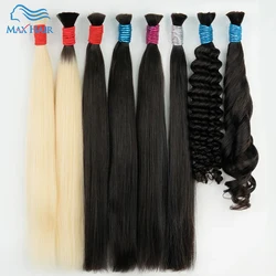 Gratis Voor Brazilië Blonde Kleur Haar Bulk 613 Menselijk Haar Bundels Extensions Cabelo Humano Para Mega Haar 100-300 Gram