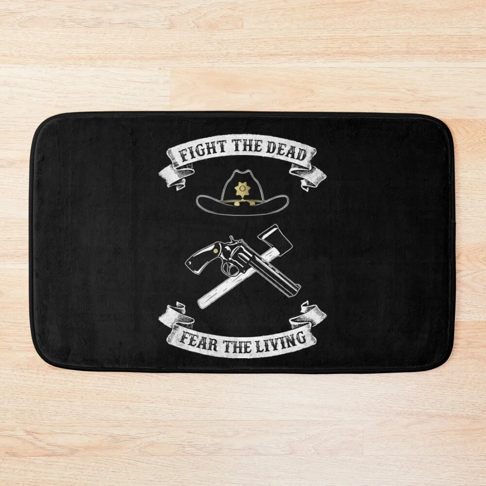 

Fight The Dead Fear The Living Bath Mat Non-Slip Shower Bathroom Rugs Home Decor Non-Slip Bathroom Mat
