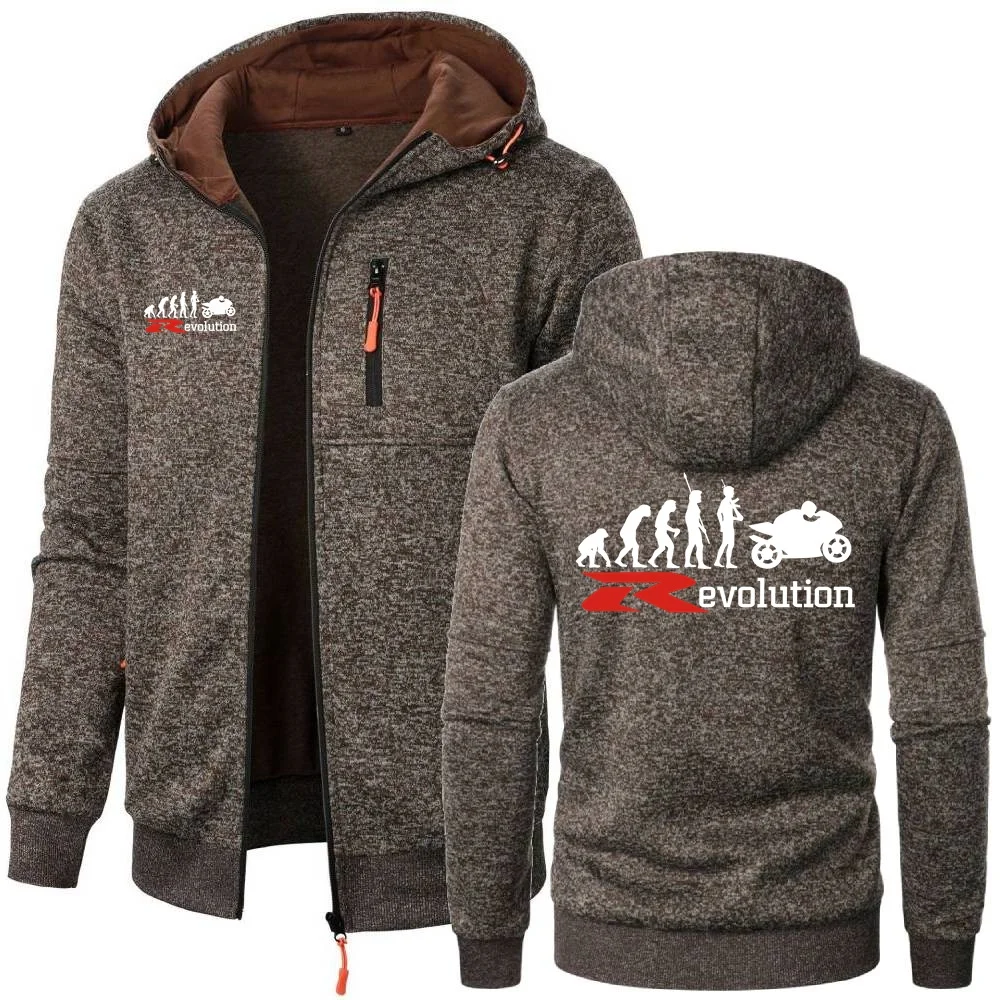 Único r evolução motociclista moletom jaquetas dos homens com capuz outwear lã quente agasalho casaco enduro cruz motocicleta corrida hoodie