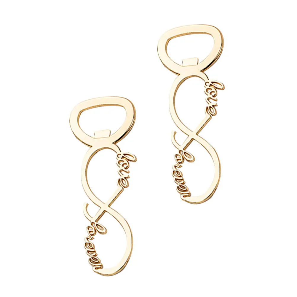 

2pcs Bottle Gift Premium Metal Manual Beer Opener For Party Wedding Home Bar Use Creative Wine Opener Sturdy Lid Remover Golden