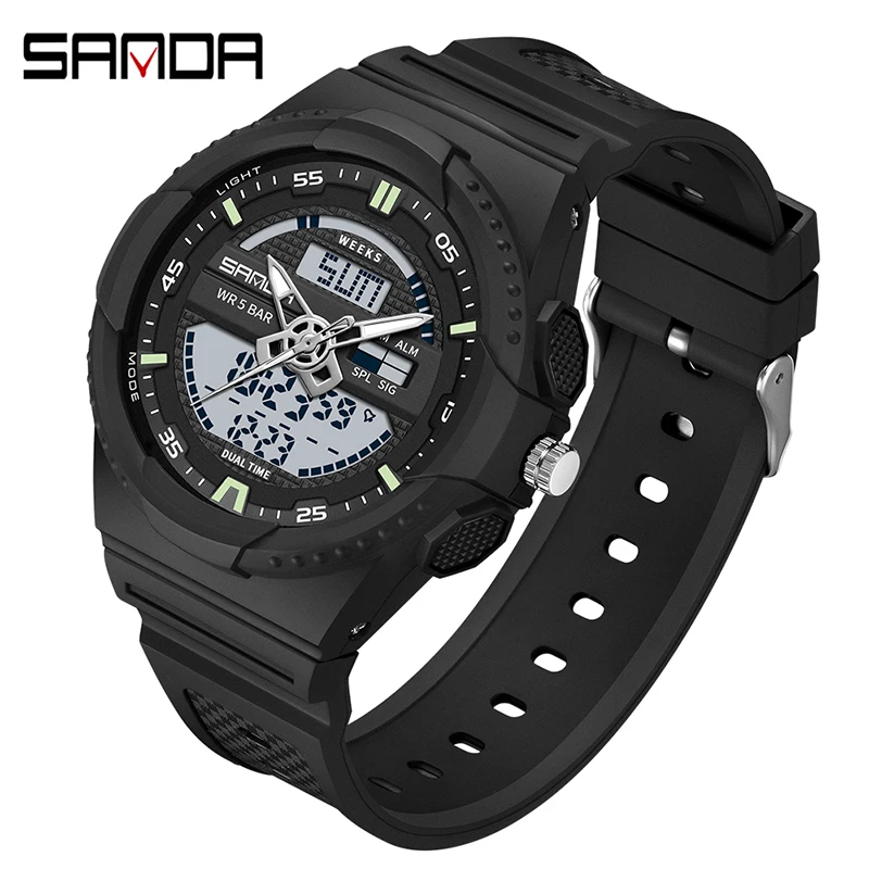 

Fashion SANDA Top Brand Boy And Girl Student Unisex Gift LED Digital Quartz 50M Waterproof Sports Watch For Relogios Masculino