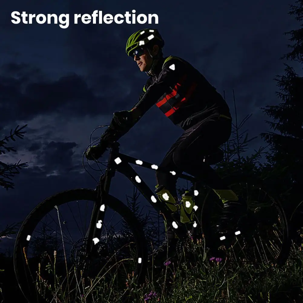 

1 Set Practical Ultra-thin No Cutting Required Personalized Reflective Decal Bike Helmet Sticker Bike Supplies