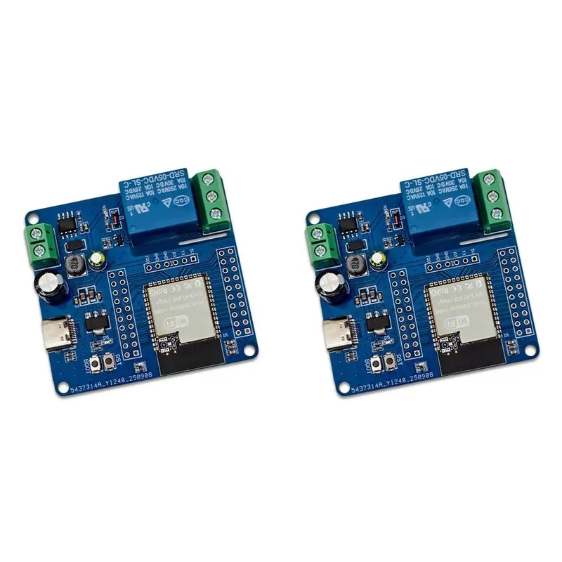 

【SURPISE】2X ESP32-S3 Модуль платы для разработки Wi-Fi и Bluetooth, питание 5-60В, одноканальный релейный модуль, интерфейс USB-C