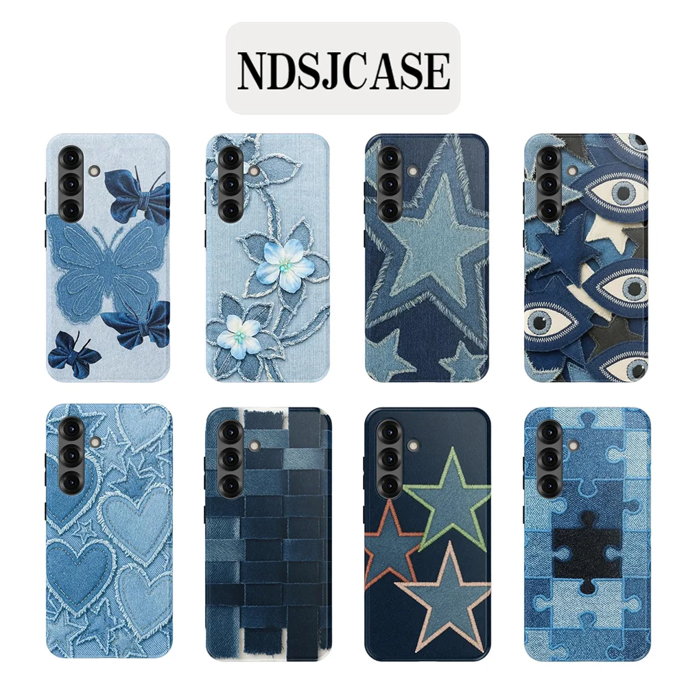 Luxury Clmj Butterfly Stitch Phone Case for Samsung Galaxy S20 S23 S24 S25 S26 FE Plus Ultra Edge 4G 5G Double-layer Back Cover