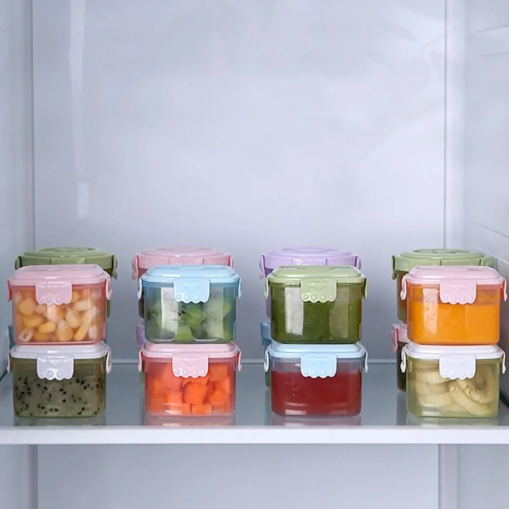 Lunch Box Accessories Plastic Sauce Box Cat Paw Pattern Lid Round/square Crisper Box Sealed Sauce Container Honey