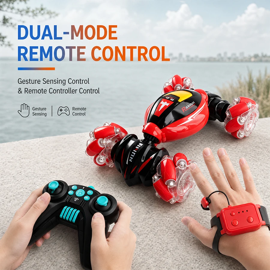 Twisting Stunt 4Wd Drive 2.4g Rc Deformation Car Gesture Sensor Outdoor All-Terrain Off-Road Climbing Car Charging Toy Car