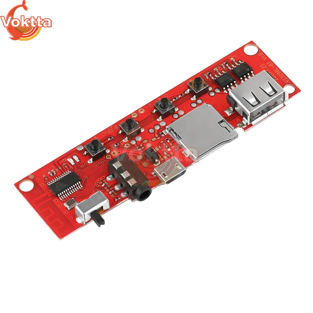 DC 3.7V Scheda amplificatore audio Bluetooth Doppio amplificatore Scheda di decodifica Circuito fai da te Lettore MP3 Altoparlante Ricevitore AUX da 3,5 mm