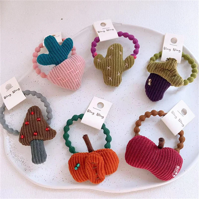 Cute Cartoon Ponytail Scrunchies Children Girls Kid Elastic Hair Band Accessories Tie Hair Ring Rope Headdress Headwear Ornament