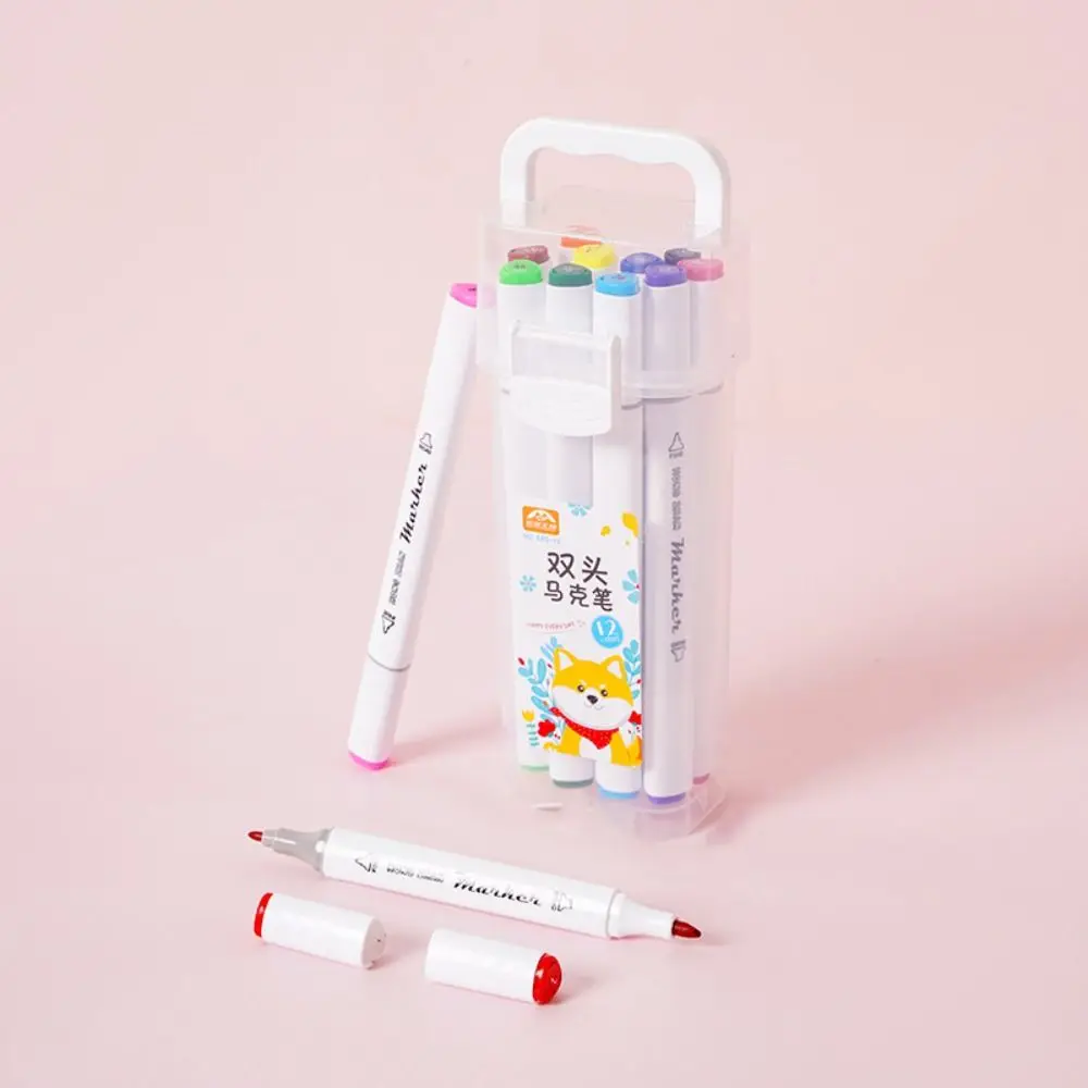 Water-based 12/24/36 Colors Marker Pens Non-toxic Double-ended Multicolor Markers Pens Set Drawing Graffiti