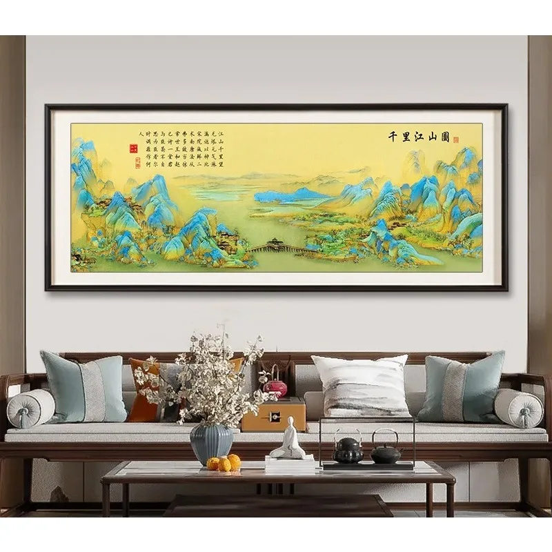 New high-end living room masterpieces, modern landscape landscapes, and hand-embroidered works
