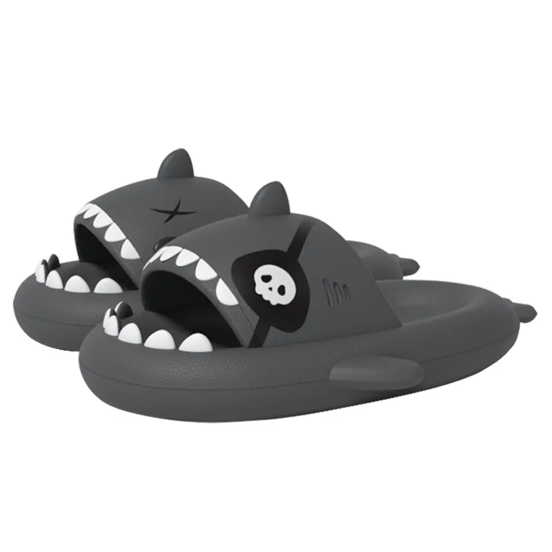2024 Summer Pirate Shark Slippers Women Cartoon Sports Sandals Men Outdoor Beach Flip Flops Couple EVA Flat Shoes Shark Slides