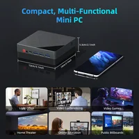 Texhoo MINI PC AMD Ryzen5 5625U 7530U R7-5800H DDR4 16G 2666MHz 512G SSD Pcle3.0 WIFI6 BT5.2 4.3GHz Desktop Computer Office PC 6