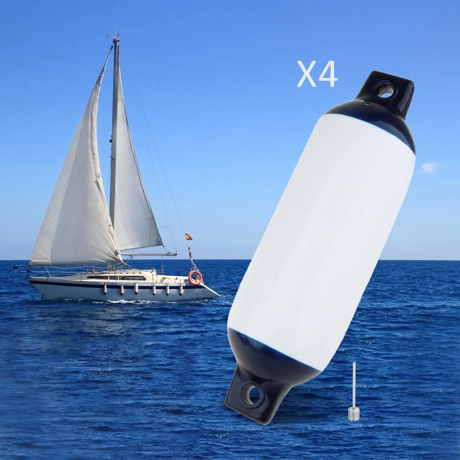 Boat Bumpers Fenders PVC for Sailboats Mooring Cushioning Fishing Boats