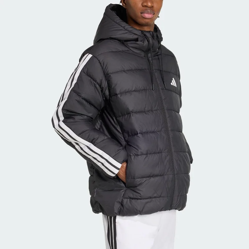 Adidas Winter Men's Sports Hooded Warm Windproof Zipper Cotton Jacket JM8355