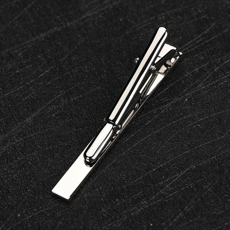 Simple Silver Men Tie Clip Versatile Business Wedding Daily Wear Korean Style Neck Tie Pin Formal Suit Jewelry Gift For Him