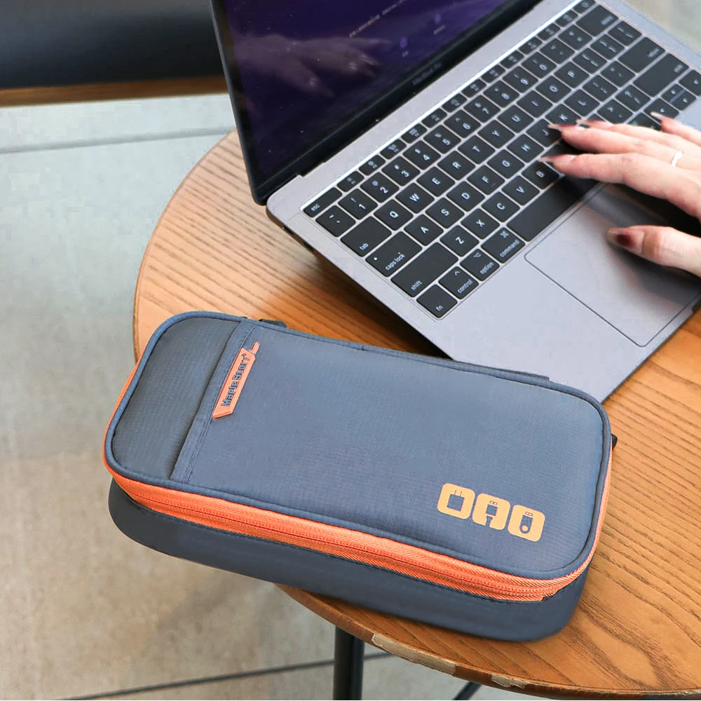 Portable Electronic Organizer Bag - Cable Storage Case with Multiple Compartments for Travel, Gadgets, Charger, USB, Power Bank