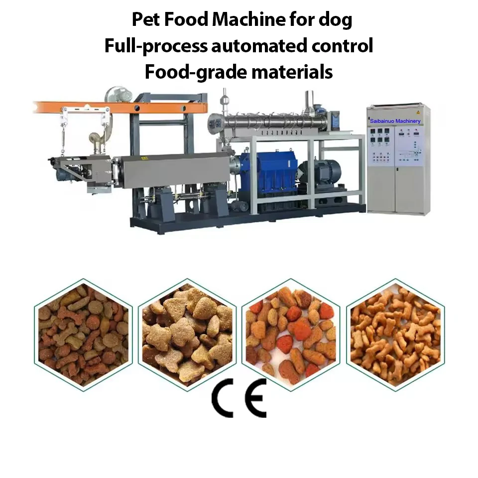 Market Adaptability Flexible Capacity Configuration CE Certified 1200KG/H Stainless Steel Motor Pump Dog Food Production Line
