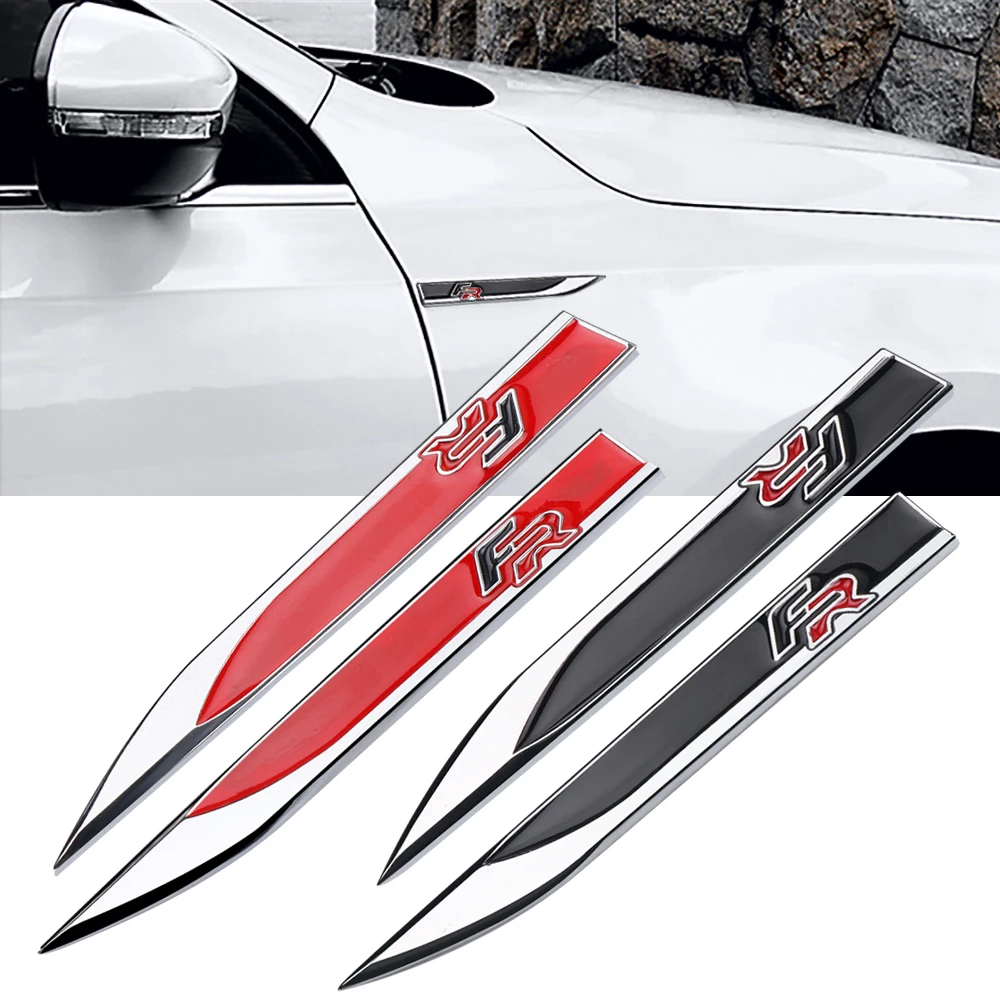 2pcs Car Fender Side Blade Emblem Sticker Auto Decorative Accessories For Seat Cupra FR Racing Ibiza Leon Ateca Exeo Altea Arona