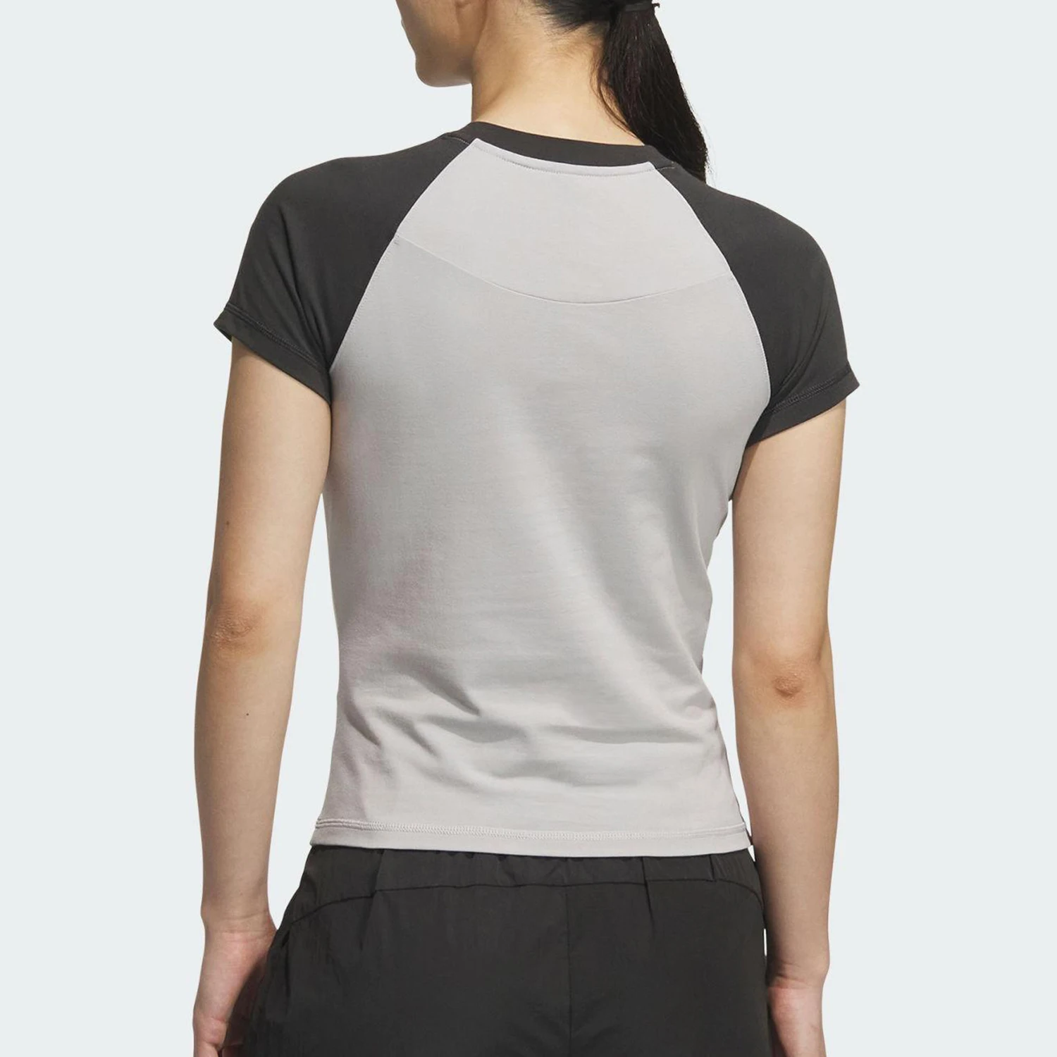 Adidas genuine Summer Women's Slim Fit Insert Shoulder Sleeve Short Sleeve KC3769