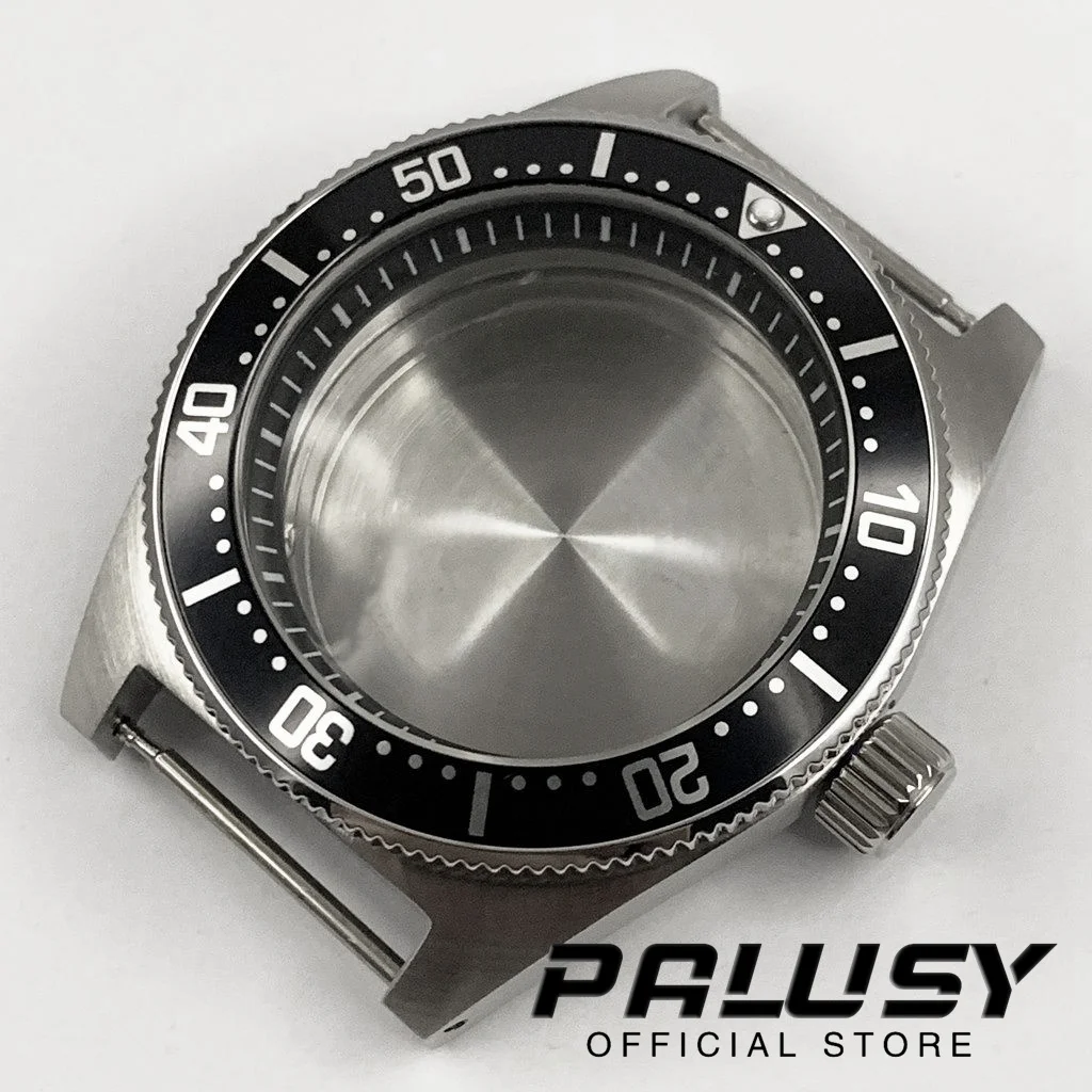 40 мм Серебристые часы из нержавеющей стали оранжевые, синие, зеленые, черные кольца ремешок подходит для NH35 NH36 7S26 7S36 4R35 4R36 механизм