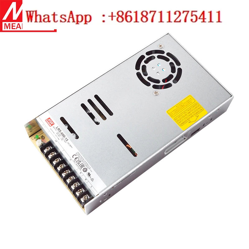 600W Single Output Taiwan Mingwei LRS-600-15 Switching Power Supply 15V DC 40A Transformer S/NES