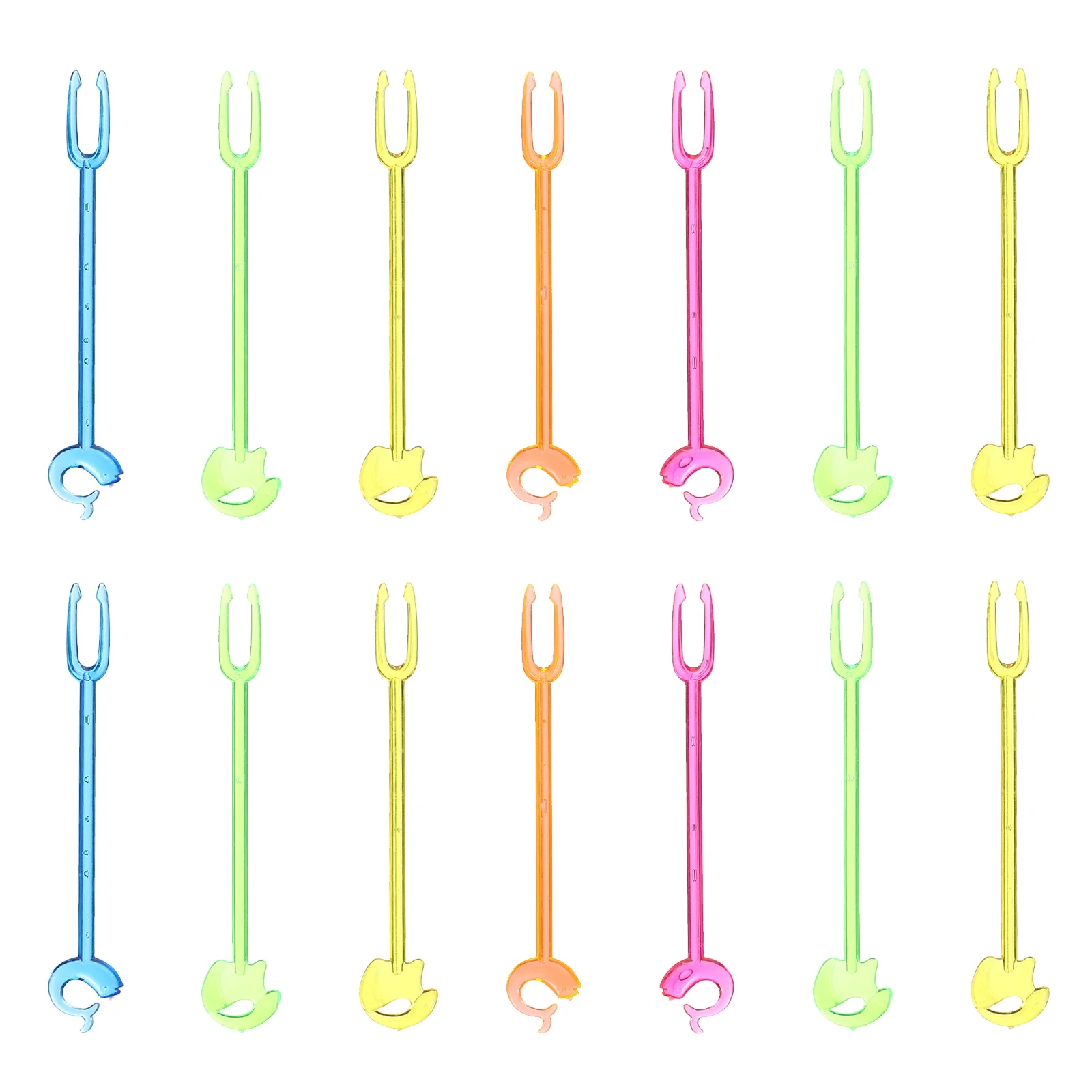 

100pcs Animal Shape Fruit Forks Premium Plastic Kids Party Supplies Cartoon Dessert Picks For Birthday Wedding Bridal Shower