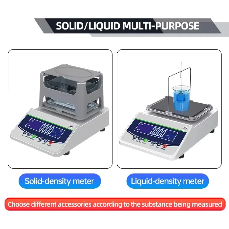 Densímetro digital NO.1: densímetro sólido/densímetro de líquido; Probador de oro y densímetro de metales preciosos (320 g/0,005 g)