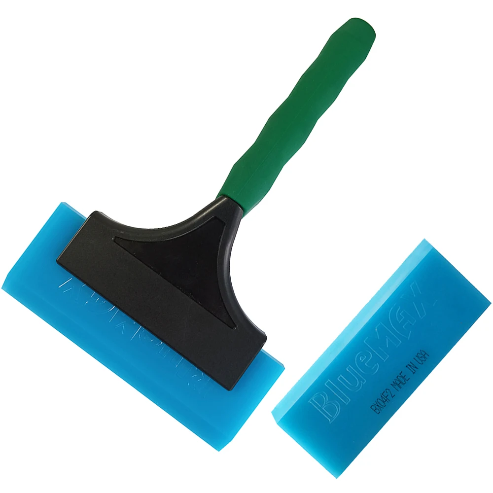 Car Squeegee Rubber Handle Blue Black Blade Glass Cleaning Scraper Vinyl Solar Film Install Application Tools Window Tints