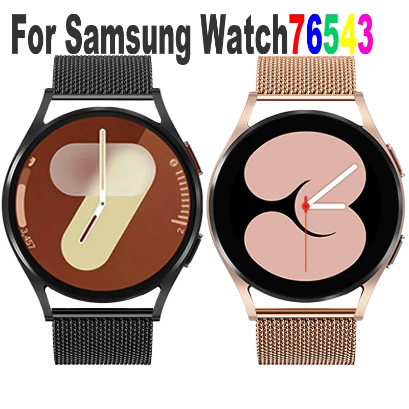 

20MM Watchband For Samsung Galaxy Watch 7 6 5 4 44MM/40MM Strap Stainless Steel Bracelet Samsung Galaxy Active 2 3 Metal Strap