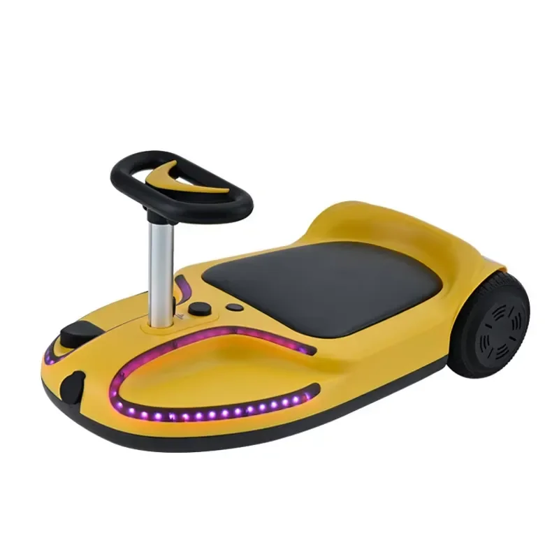 Kids Electric Go Kart Mini Drift Car Portable Anti Roll Twist Vehicle Customizable Ride On Toy For Boys Girls Outdoor Play