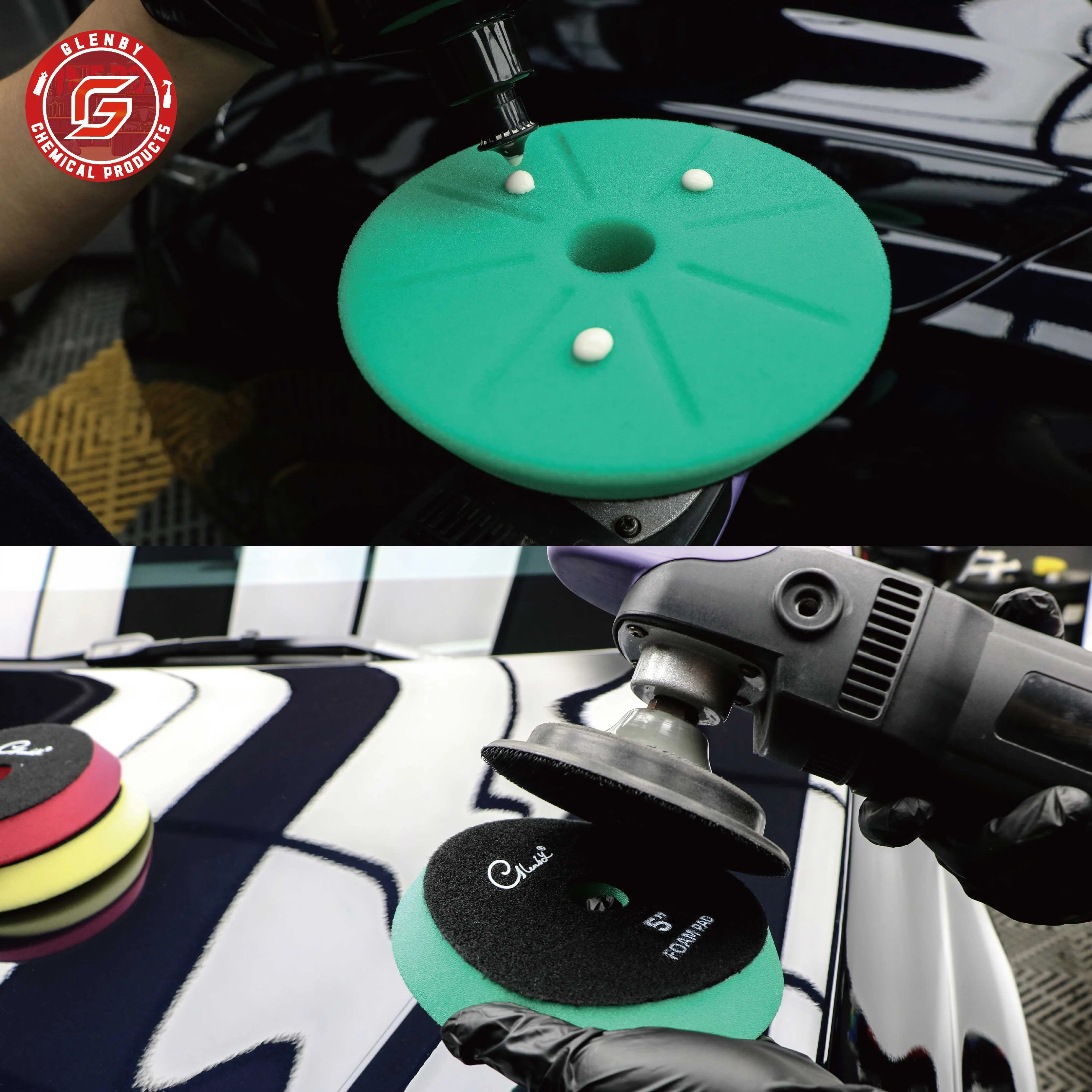 1 Pcs 5 Inch Sponge Buffing Pads Foam Polishing Pads Kit 6in Sanding Disc Wheels For Car Buffer Polisher Polishing Waxing