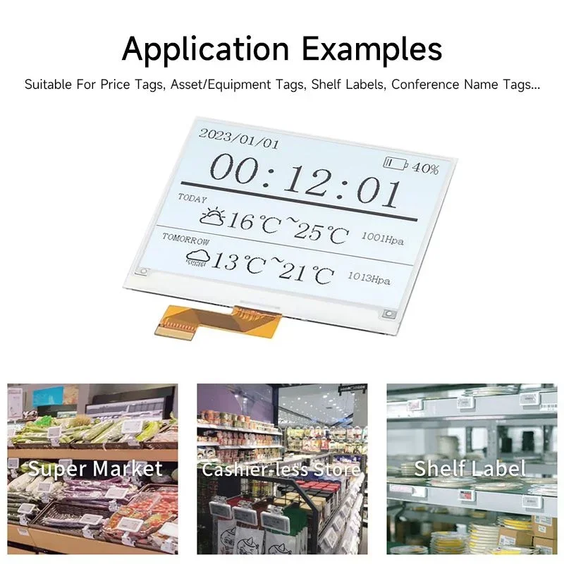 Hot Sale 4.2inch E-paper Display 400*300 E-Ink Display Black/White with SPI Communication - free shipping