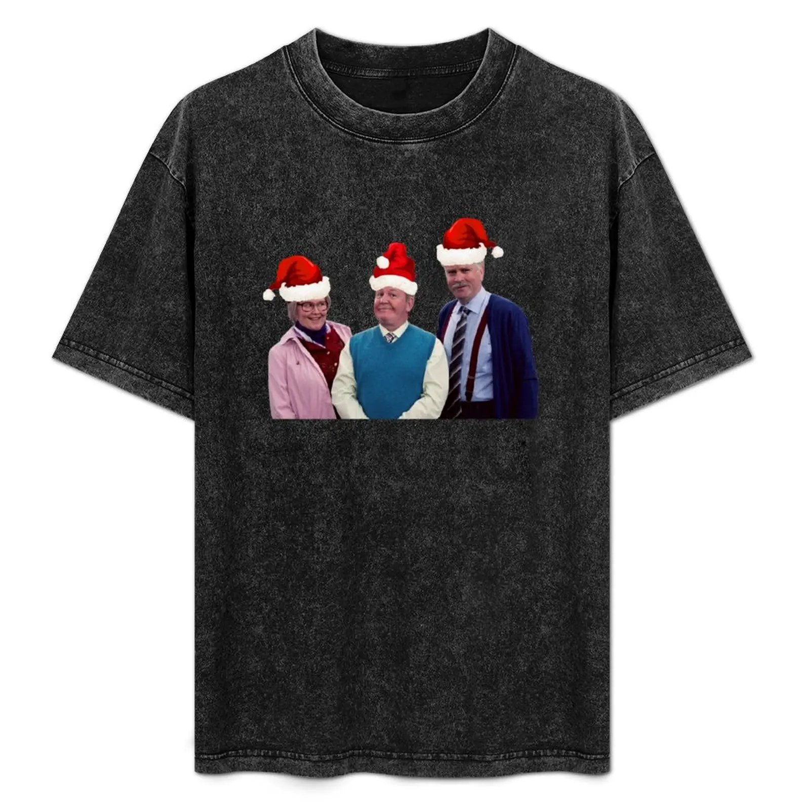 

Still Game, Still Christmas - Jack, Victor and Isa with Santa Hats T-Shirt men t shirt cotton 100% T-Shirt